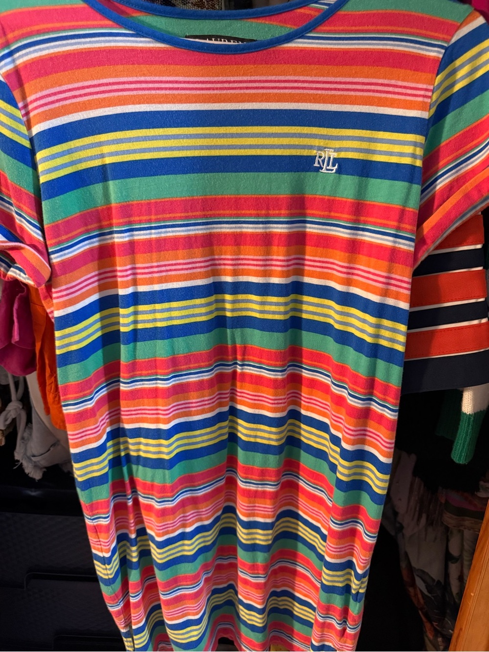 Ralph Lauren Multicolor Horizontal Stripe Short Sleeve Tee